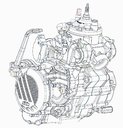 KTM EXC 2018 - motor - vstrekovač je podľa všetkého na pravom boku valca