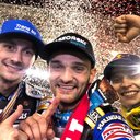 Víťazné trio SpeedwayGP 2019 (zľava): Madsen, Zmarzlik, Sayfutdinov