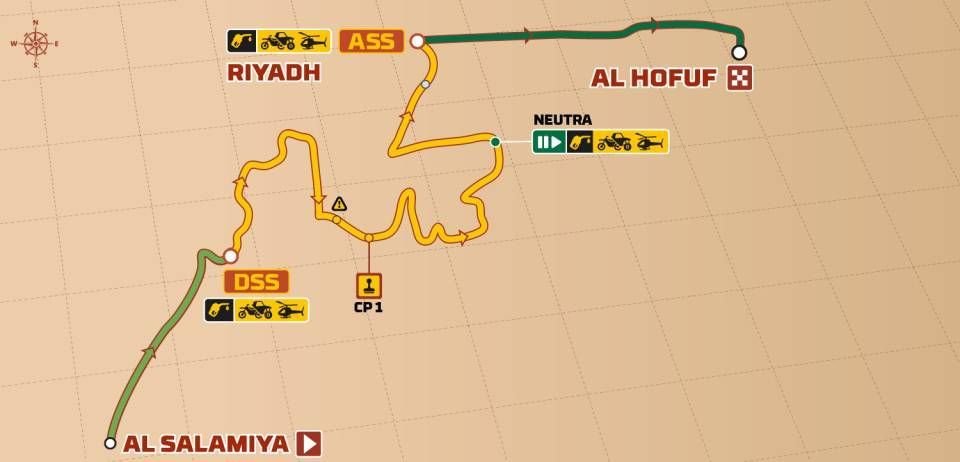 Dakar 2024: 4. etapa - AL SALAMIYA - AL-HOFUF - mapa
