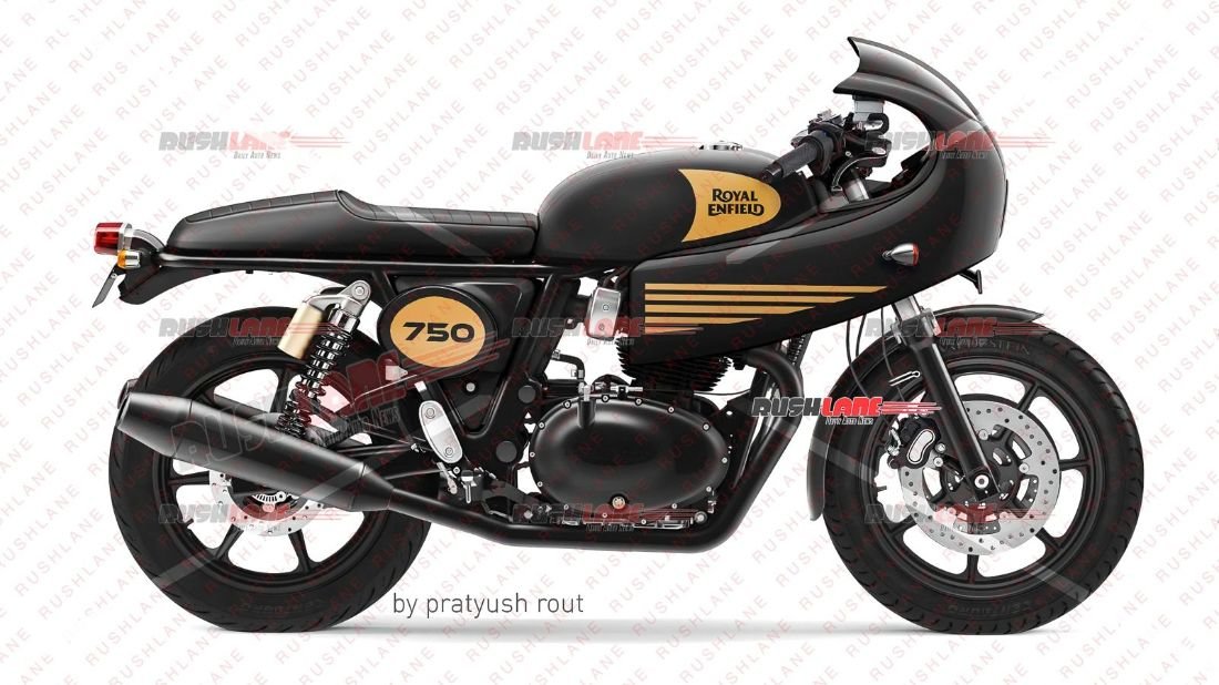 Royal Enfield GT 750 render od Pratyush Raut pre rushlane.com