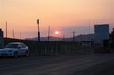 Mongolsko prvý deň - západ slnka tesne pred príchodom do Ulaanbaataru