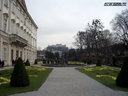 Zámok a záhrady Mirabell - výhľad na Hrad, Salzburg, Rakúsko
