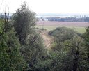  trať Tomášovce - Veľká Ves  - pohľad z mosta smer na ceste do Lučenca
