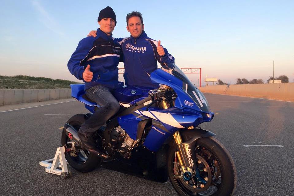 Yamaha Maco Racing Team - test novej Yamaha YZF-R1 2015 - jazdci: Gianluca Vizzielo a Marko Jerman