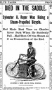 Sylvester H. Roper zahynul v sedle - noviny Boston Daily Globe - 2. júna 1896