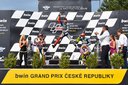 MotoGP 2015 - VC Českej republiky – pódium 1. Lorenzo,2. Marquez, 3. Rosi