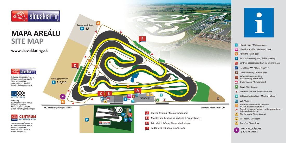 Mapa areálu slovakiaring