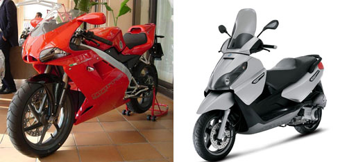  Cagiva mito a Piagio X7