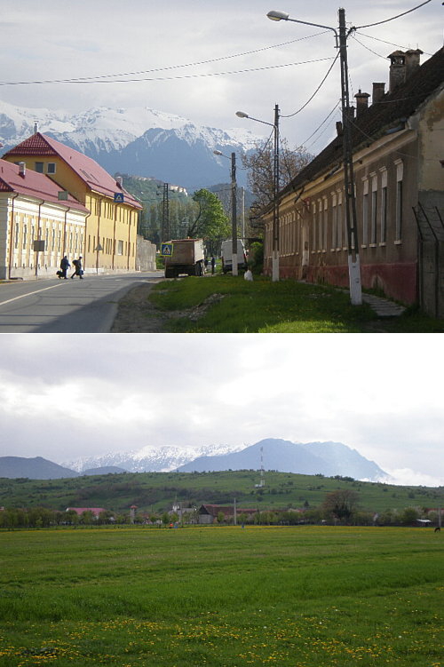  Cesta nádhernými horami na nás čakala na druhý deň, v horách sneh a dole púpavy
