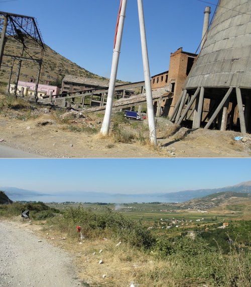  Fabrika po dekonštrukcii a pod ňou už pohľad na Ohridské jazero