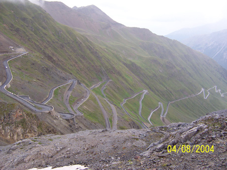  A takto vyzerá cesta na Stelvio.