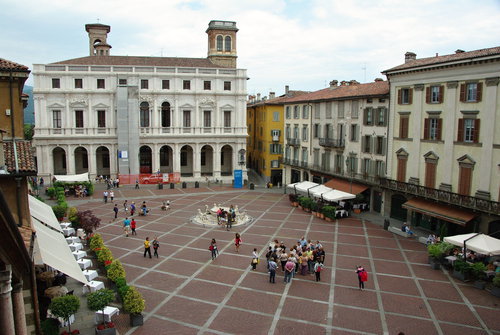  Bergamo, centrum Starého mesta.